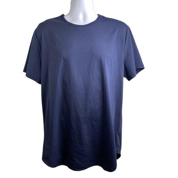Cuts Men's Blue Trim Crew Neck T-Shirt Size XXL Modern Minimalist Workout Gym‎ - Picture 1 of 11